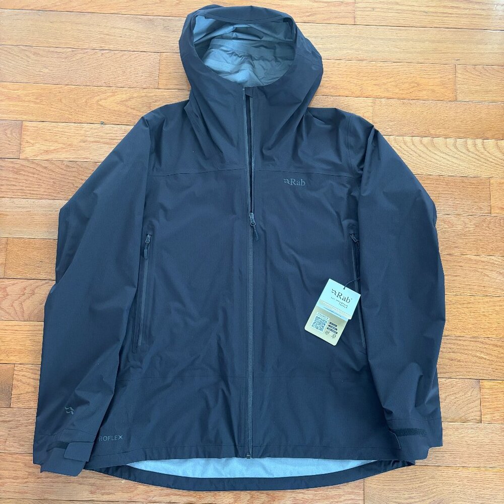 Rab Firewall‎ Light Jacket Women's XL Packable Waterproof Highly Windproof Black